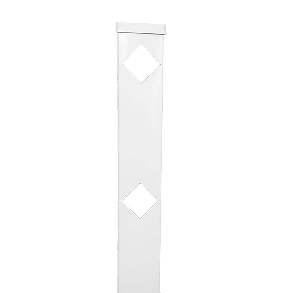 Diamond 5 in. x 5 in. x 6 ft. White Vinyl Fence Line Post price history on PriceWatchPro