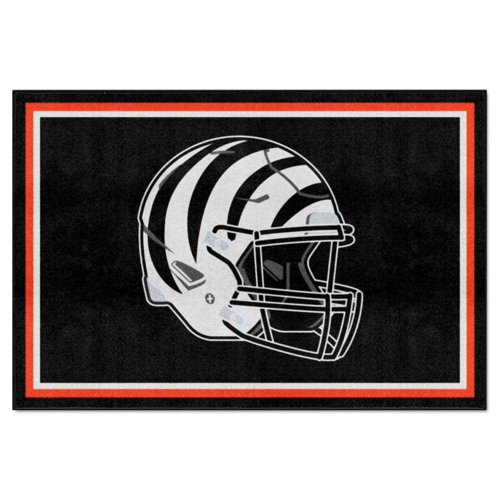 FANMATS NFL - Cincinnati Bengals Helmet Rug - 5ft. x 6ft. 5691 - The Home  Depot