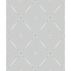 Turquoise and Taupe Special FX Geometric Kaleidoscope Spiral Effect Wallpaper