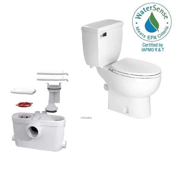 SaniAccess3 2-Piece 1.28 GPF Single Flush Elongated Toilet in White
