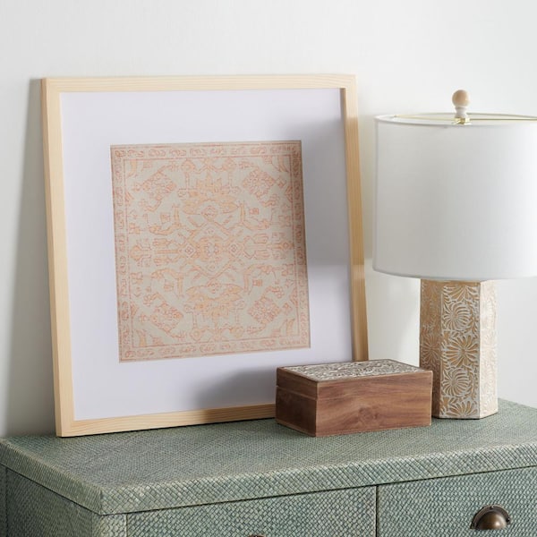 SAFAVIEH Stenquist Framed Mixed Media Abstract Wall Art 18 in. x 18 in.