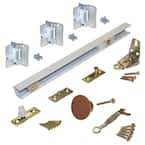 1700 Series 24 in. White Bi-Fold Track and Hardware Set for (2) 12 in. Doors