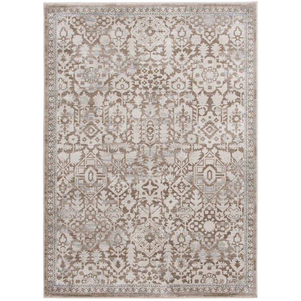 Skyline Light Brown/Beige 10 ft. x 13 ft. Floral Area Rug price history on PriceWatchPro