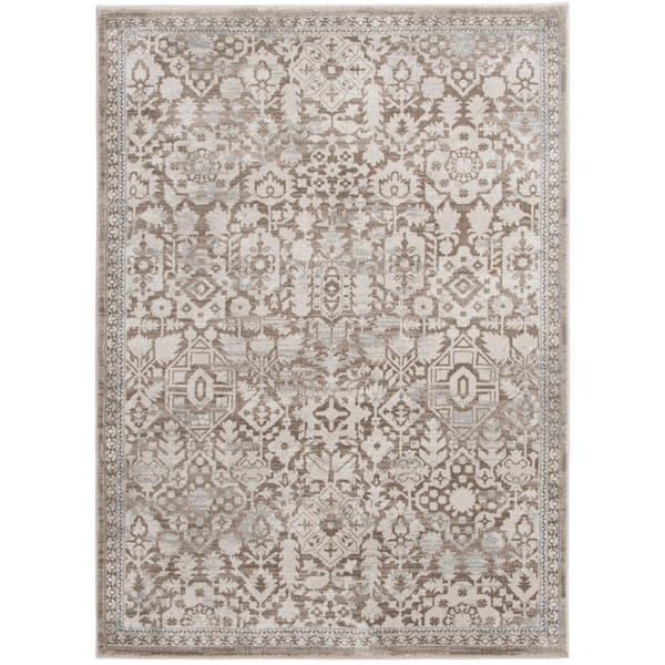 Home Decorators Collection Skyline Light Brown/Beige 10 ft. x 13 ft. Floral Area Rug