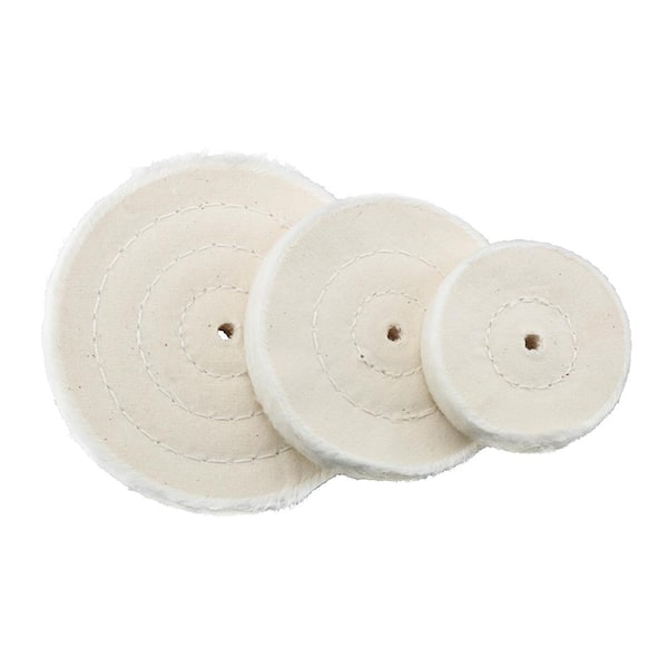 7 Pcs Car Polishing Buffing Pads Polisher Aluminum Alloy Stainless Steel Mop Wheel Drill Kit, Beige