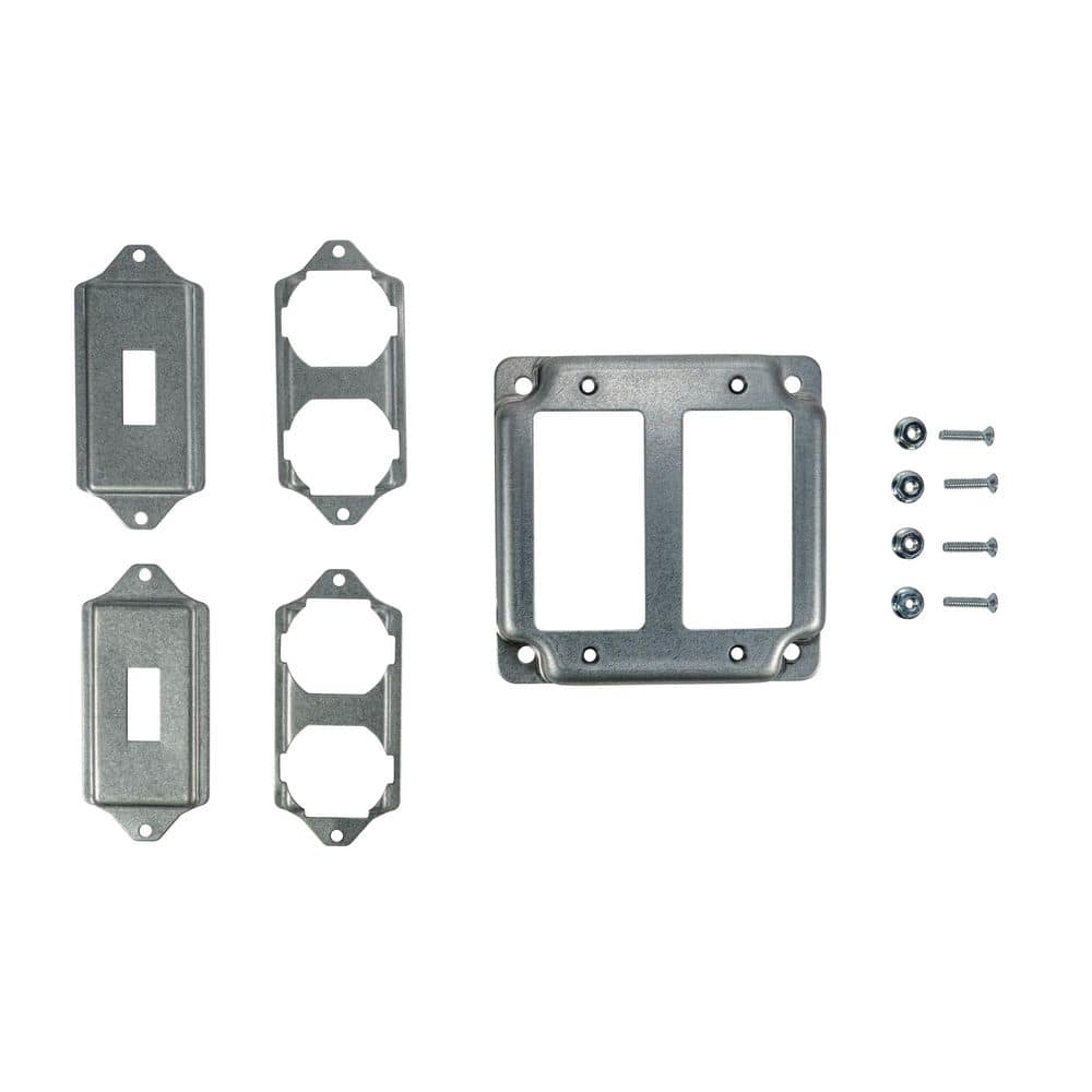 Southwire 4 in. 6 in 1 Universal Exposed Work Cover 4 in. x 4 in. x 1/2 ...