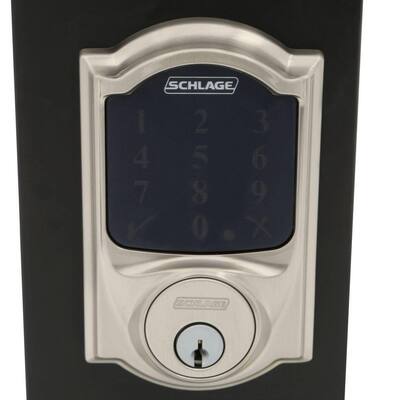 Camelot Satin Nickel Connect Smart Door Lock with Alarm
