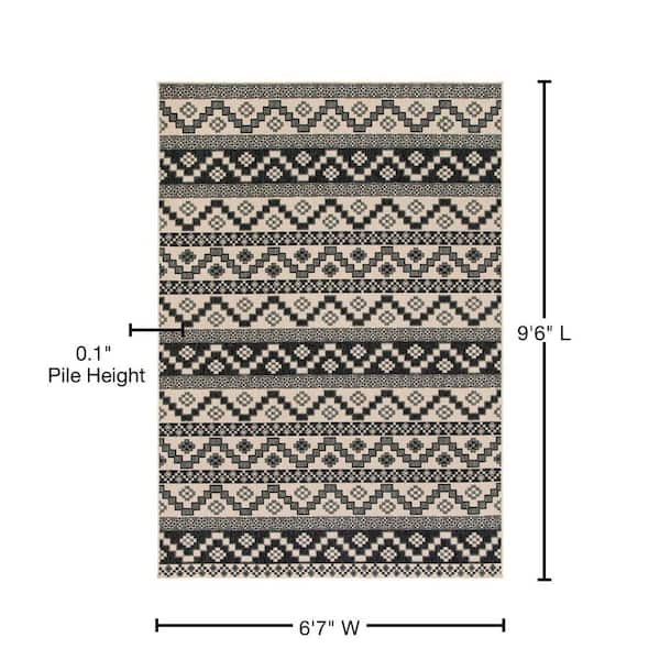 Safavieh Outdoor VER096-3413 Veranda Beige / Grey Rug - 2' 3 x 14