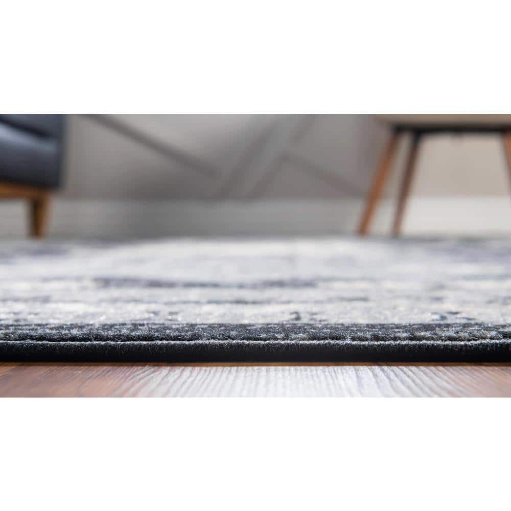 Handmade Black Synthetic 9' x 12' Rectangular Area Rug