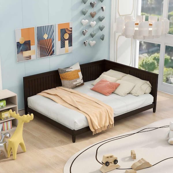 Espresso Full Size Wood Daybed /Sofa Bed
