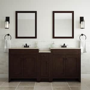 Modular 30.5 in. W x 18.75 in. D x 34.375 in. H Single Sink Bath Vanity in Java with Cappuccino Solid Surface Top