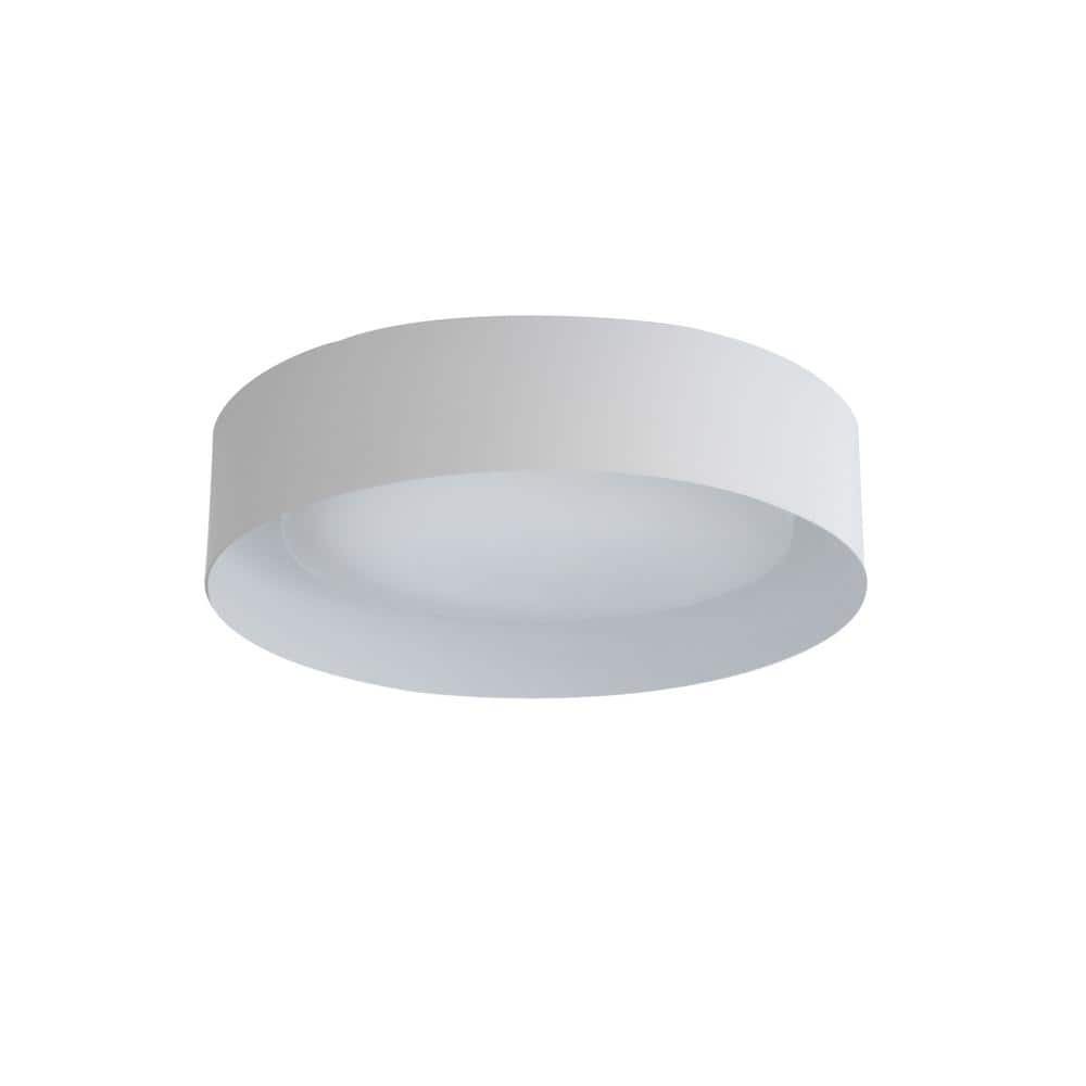 Lynch 15.75 in. White Flush Mount
