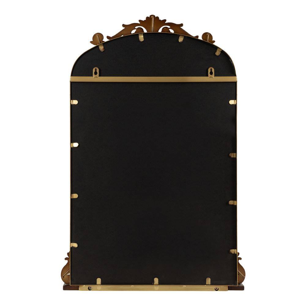 Arendahl Bronze Arch Mirror with Ornate Shelf, 21 x 32