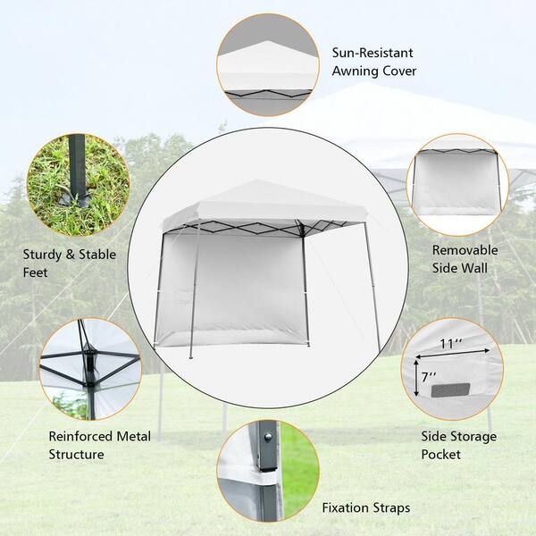 10 ft. L Pop Up Tent Slant Leg Canopy W 