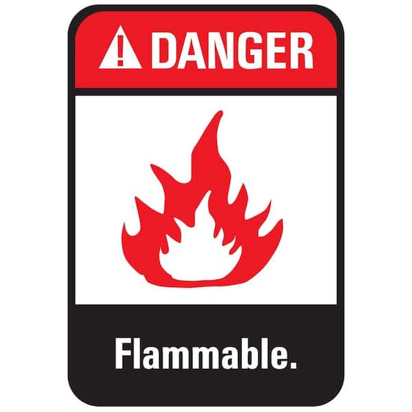 Hillman 7 in. x 10 in. Danger Flammable Sign