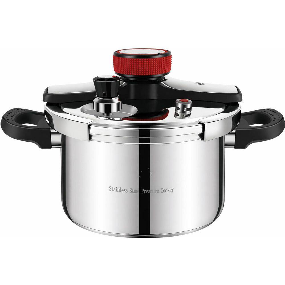 8 qt. Stainless Steel Pressure Cooker Silver Finish Food-Grade Material Fast Cooking Compatible with Gas Induction price history on PriceWatchPro