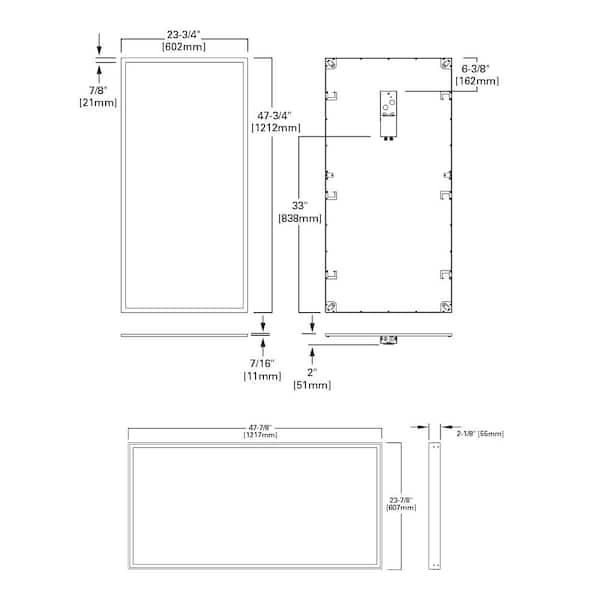 FPanel 62.2-Watt 2 ft. x 4 ft. White Integrated LED Dimmable Flat Panel Troffer Cool White