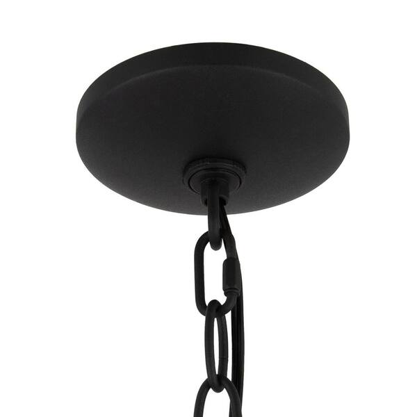 black ceiling pendant rose