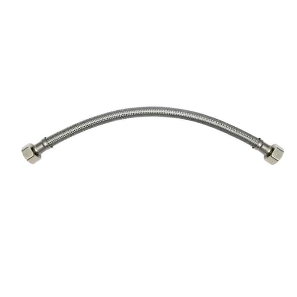 THEWORKS 1/2 in. FIP x 1/2 in. FIP x 12 in. Stainless Steel Supply Line
