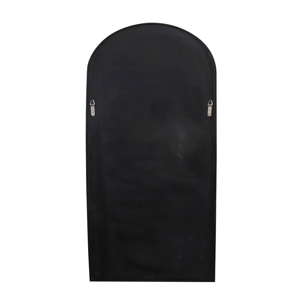 Black Arched Full Length Wood Mirror, 67" x 30"