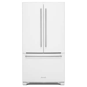 20 cu. ft. French Door Refrigerator in White, Counter Depth