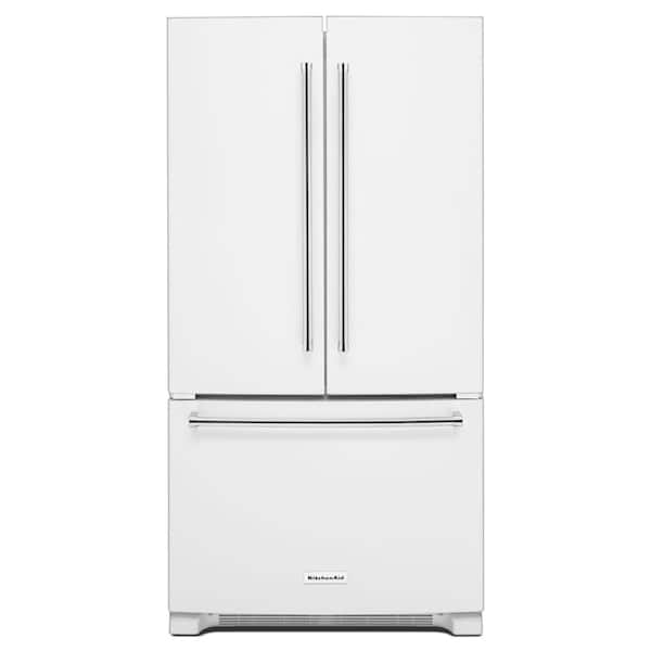 KitchenAid 20 cu. ft. French Door Refrigerator in White, Counter Depth