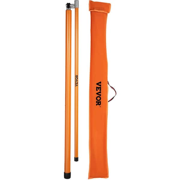 VEVOR Height Measuring Stick 15 ft. Truck Height Stick Fiberglass Non-Conductive with Adjustable Pole Carry Bag for Car Hauler