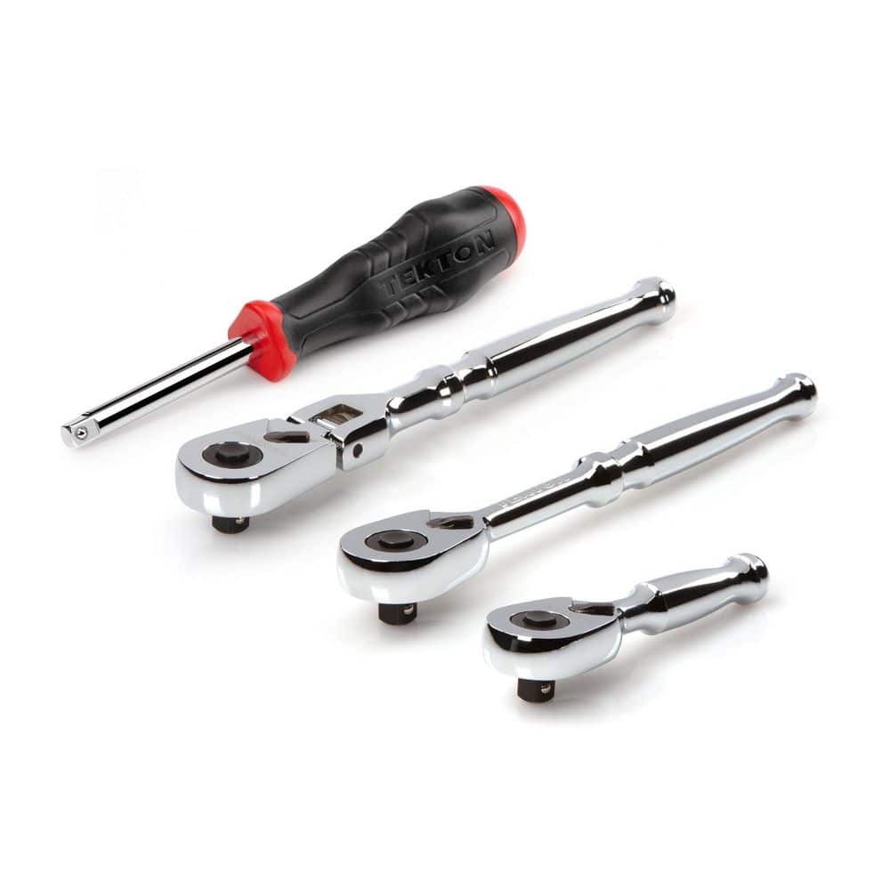 TEKTON 1/4 in. Drive Side Mount Ratchet and Extension Holder Set (2-Piece)  OSC30002 - The Home Depot