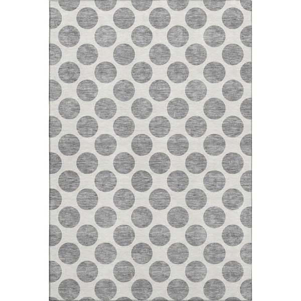Addison Rugs Mayfield Premium Machine Washable Abstract AMF980 Gray 9 ft. x 12 ft. Area Rug