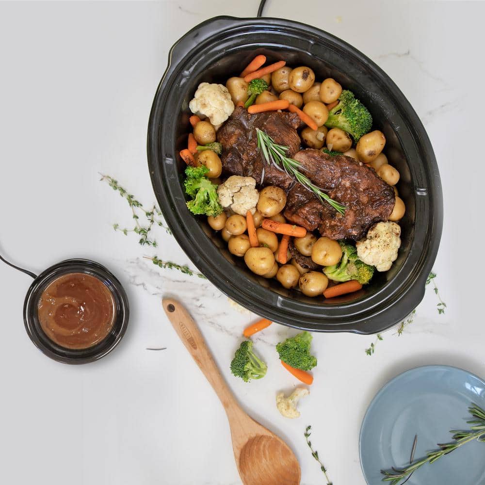 Kenmore Black and Silver 7 Quart Programmable Slow Cooker with Digital Display