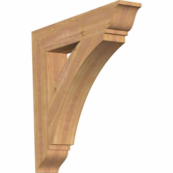 Ekena Millwork 5.5 in. x 32 in. x 32 in. Western Red Cedar Thorton Traditional Smooth Bracket