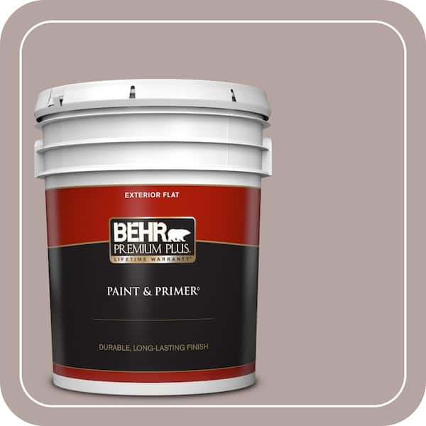 BEHR PREMIUM PLUS 5 gal. Home Decorators Collection #HDC-NT-19 Lavender Suede Flat Exterior Paint & Primer