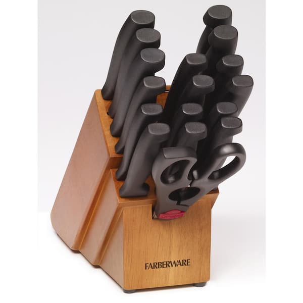 Farberware 18-Piece Never Needs Sharpening Cutlery Block Set