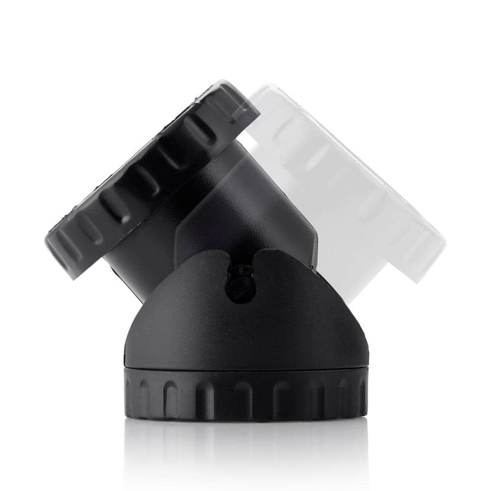 Black Plastic Outdoor Corded Landscape Spotlight with Colored Lenses