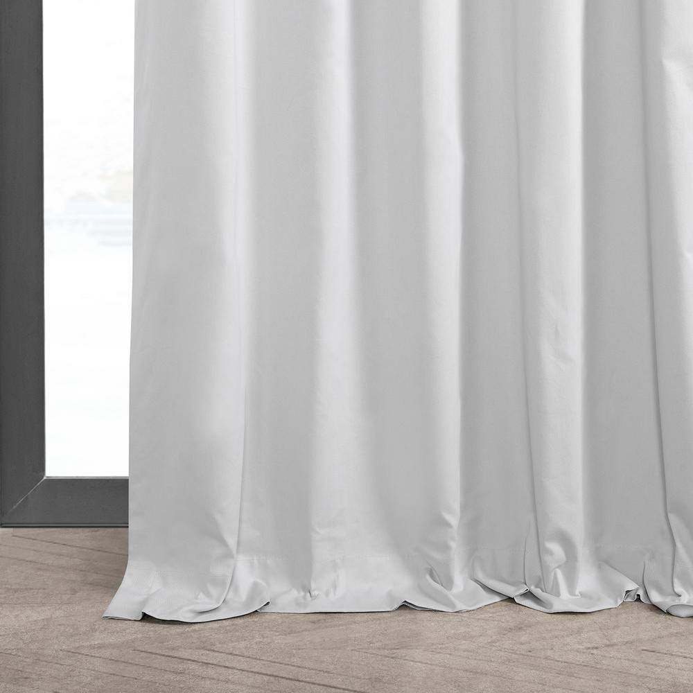 Whisper White Cotton Blackout Curtain Panel, 50W x 84L