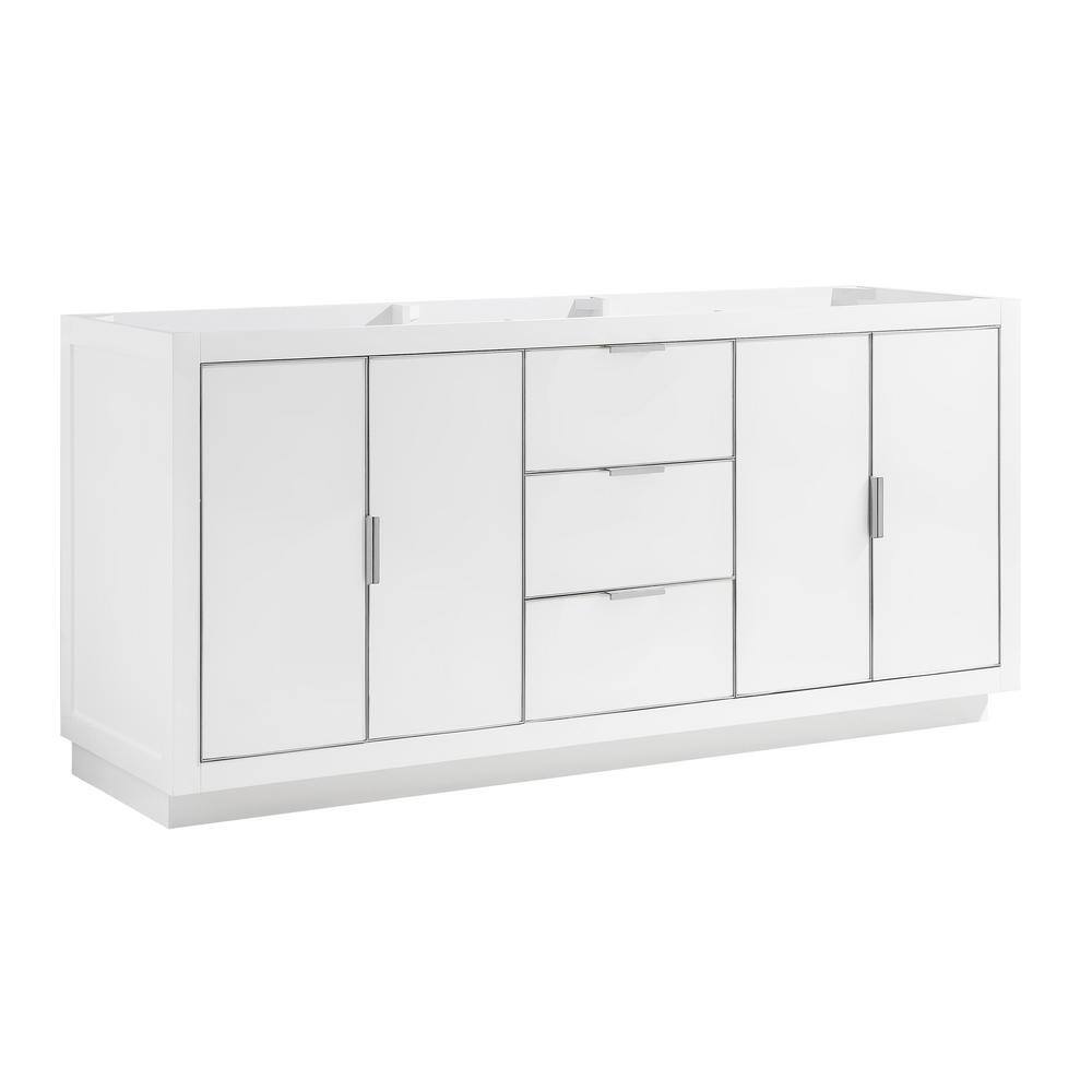 Austen 72" White Solid Wood Double Vanity Cabinet