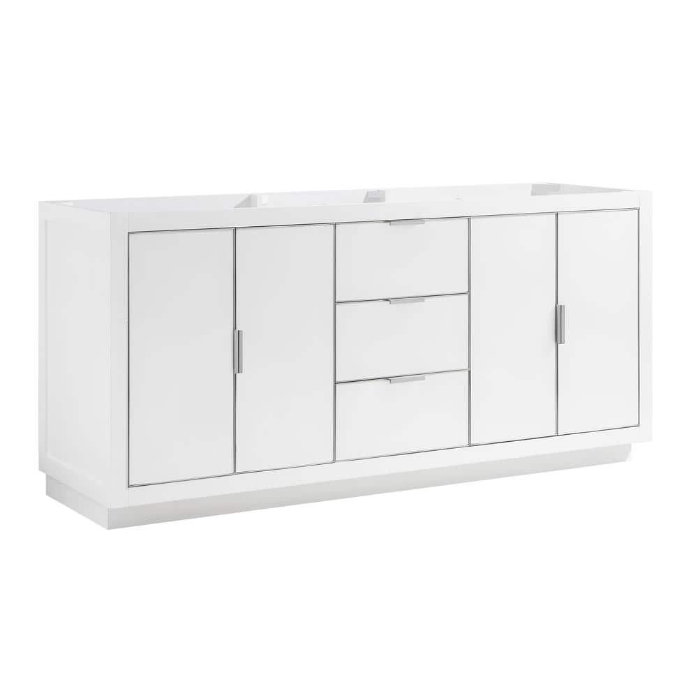 Austen 72" White Solid Wood Double Vanity Cabinet