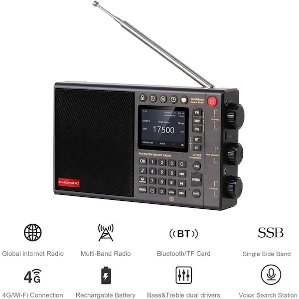 Lukyamzn WIFI/4G Multi-Band Smart Internet Radio Portable AM