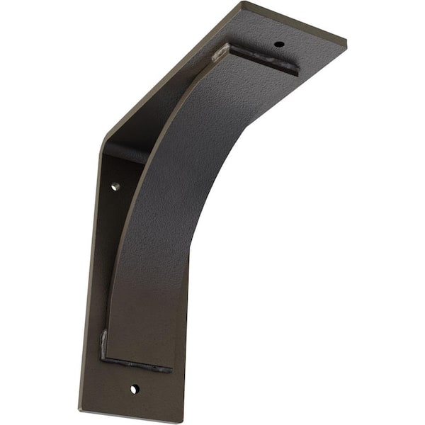 Ekena Millwork 3 in. x 8 in. x 8 in. Hammered Dark Bronze Morris Steel Bracket