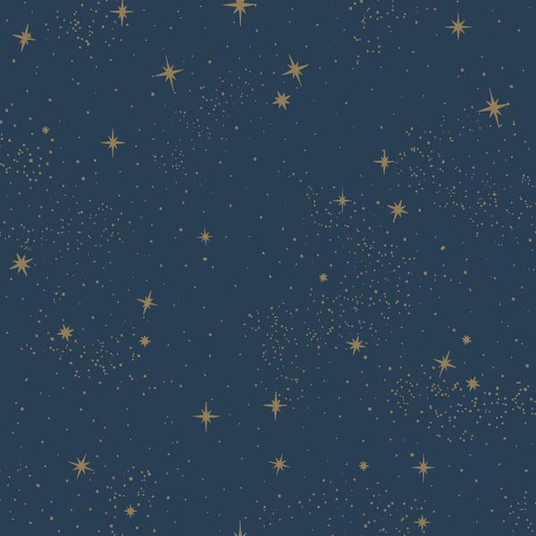 RoomMates Upon A Star Navy Vinyl Peel & Stick Wallpaper Roll (Covers 28.18 Sq. Ft.)