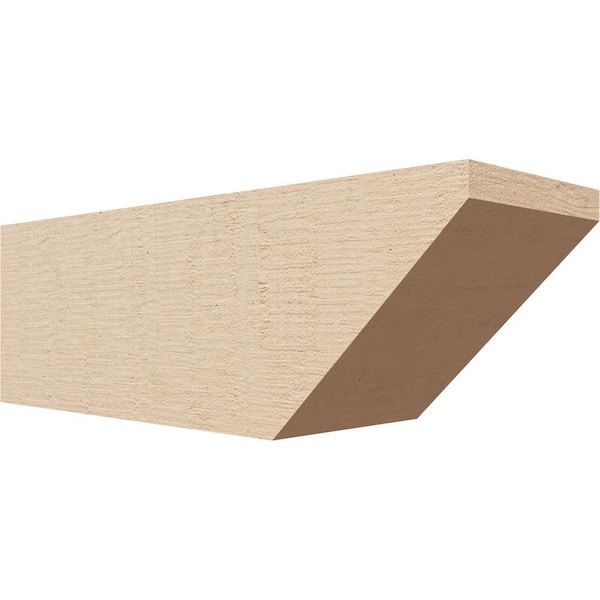 Ekena Millwork 4-in. x 4-in. x 12-in. Concord Woodgrain, Primed Tan Timberthane Polyurethane Rafter Tail Brace