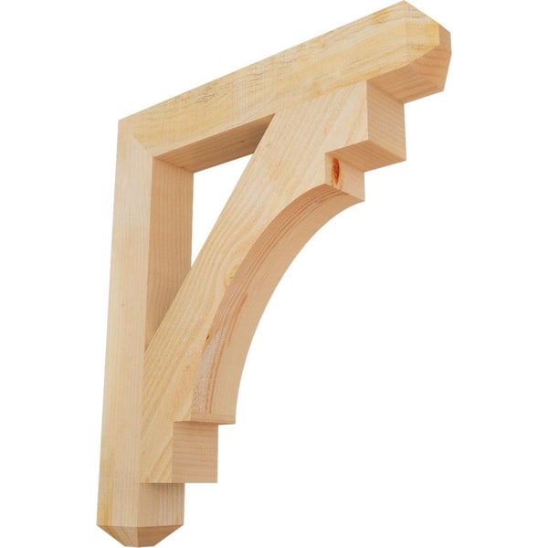 Ekena Millwork 4 in. x 30 in. x 26 in. Douglas Fir Merced Craftsman Rough Sawn Bracket