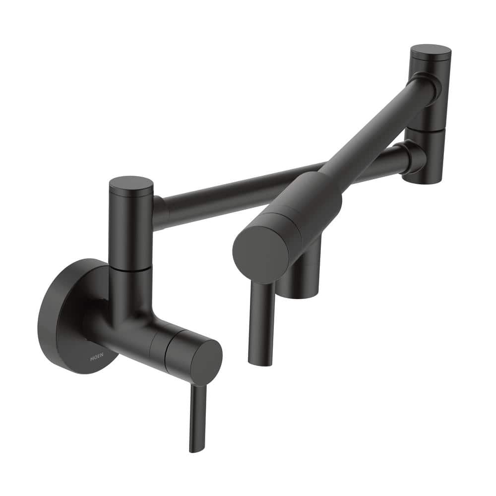 Modern Wall Mounted Swing Arm Pot Filler in Matte Black price history on PriceWatchPro