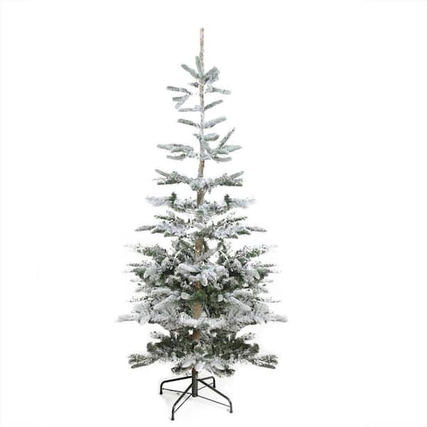 Northlight 9 ft. Unlit Flocked Noble Fir Artificial Christmas Tree