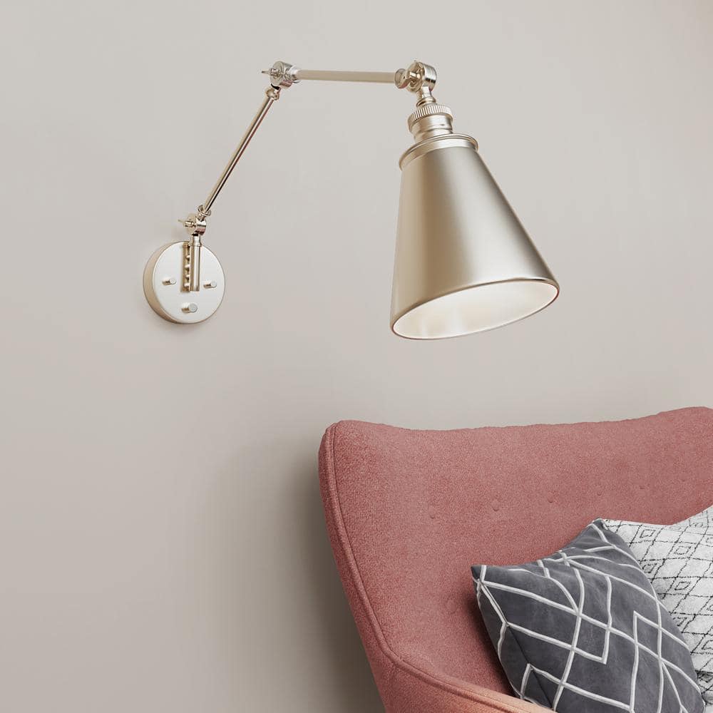 Matte Black Adjustable Swing Arm Wall Sconce