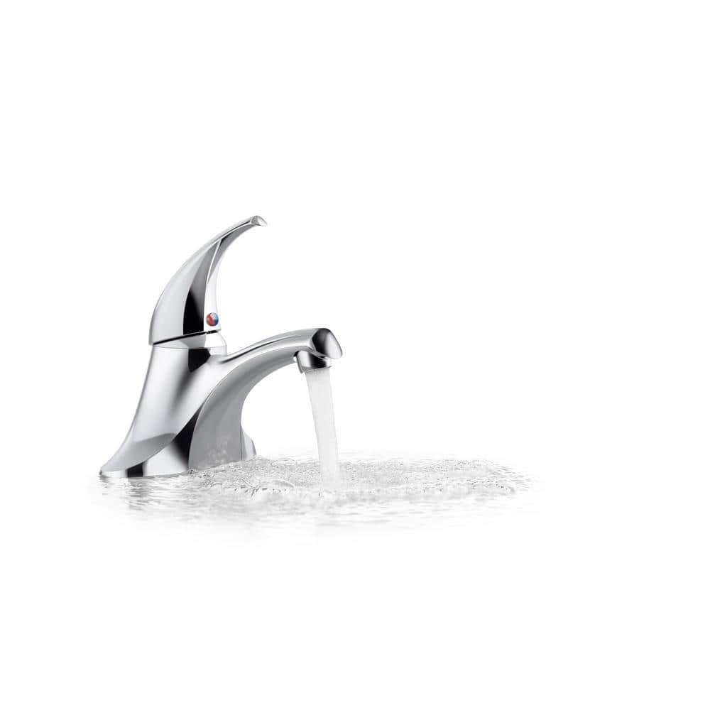 Coralais Polished Chrome Single-Handle Bathroom Faucet