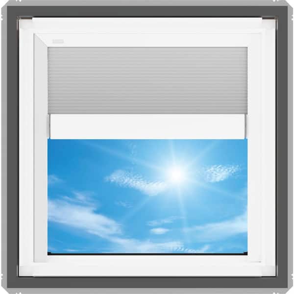 22.5 in. x 22.94 in. Truss Series Fixed Deck Mount Skylight, Laminated Low-E3 Glass, Solar Powered Room Darkening Shade