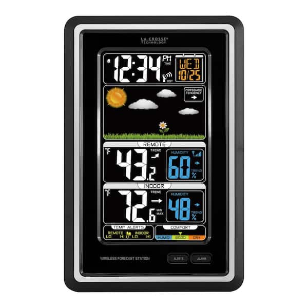 La Crosse Technology Digital Vertical Wireless Forecast Station with Temperature Alerts