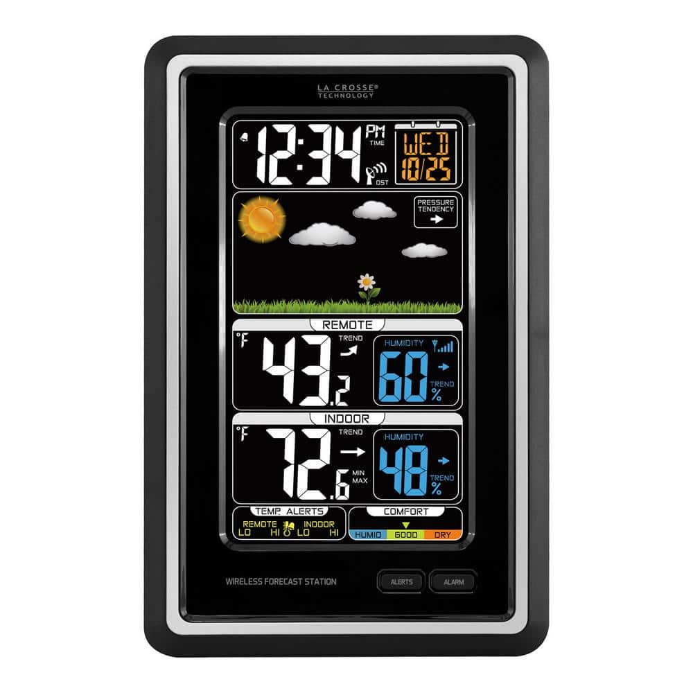 La Crosse Technology Digital Vertical Wireless Forecast Station with Temperature Alerts -  S88907