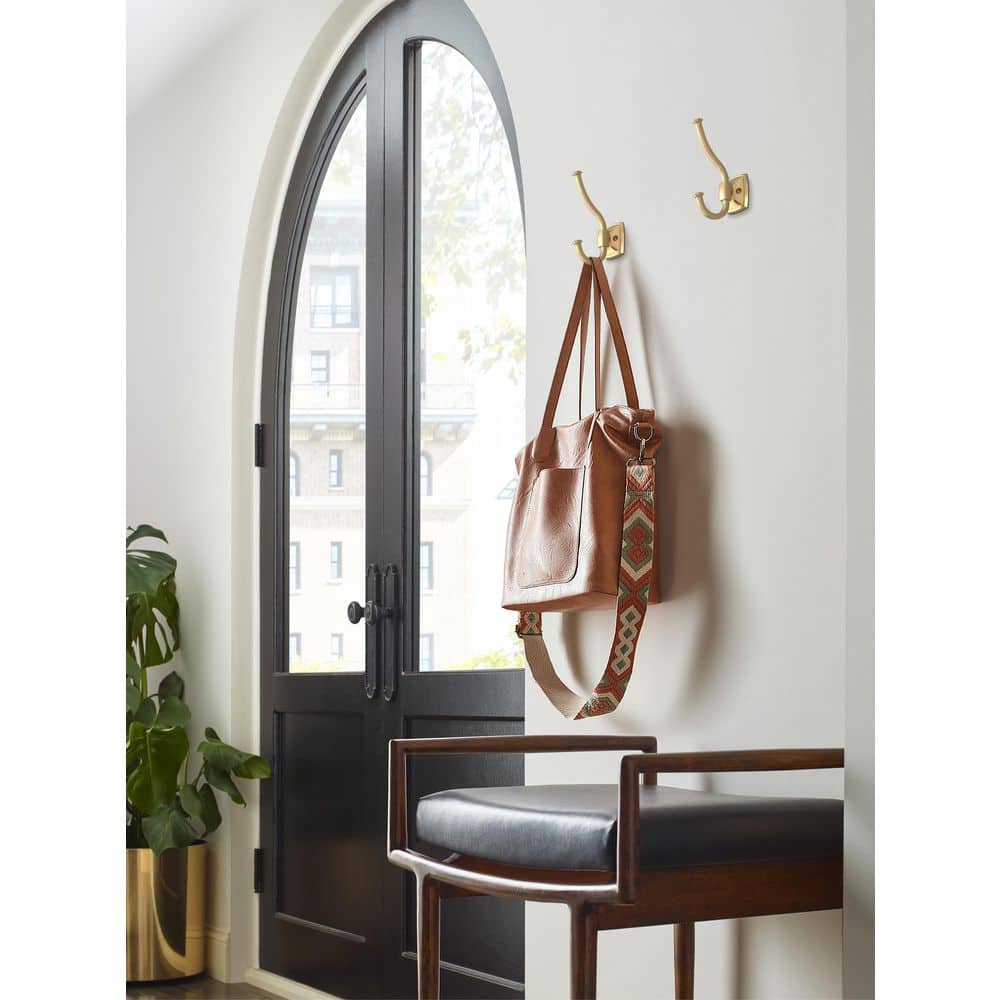Champagne Bronze Double Prong Decorative Wall Hook